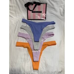 NWT Victoria’s Secret PINK Jersey Cotton Thong Lot Size M - 4 Pack